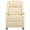 vidaXL Relaxsessel Creme Echtleder