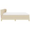 vidaXL Boxspringbett mit Matratze Creme 180 x 200 cm Stoff