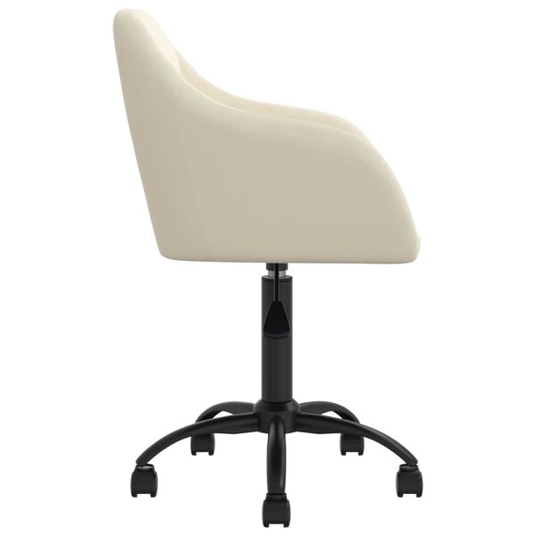 vidaXL Esszimmerstuhl Drehbar Creme Samt