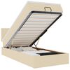 vidaXL Ottoman-Bett mit Matratze & LEDs Creme 90x190 cm Stoff