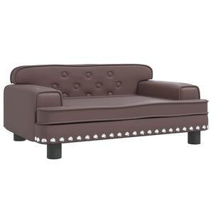 vidaXL Hundebett Braun 70x45x30 cm Kunstleder