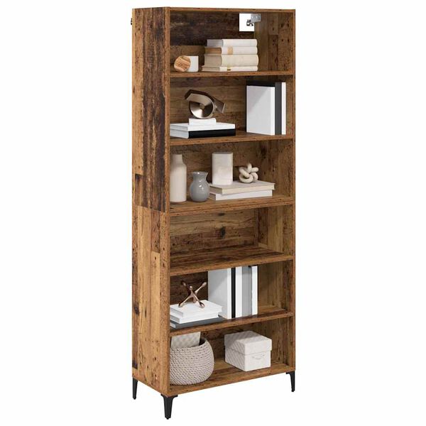 vidaXL Highboard Altholz 69,5 x 34 x 180 cm Holzwerkstoff