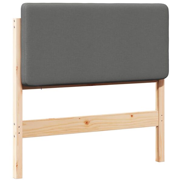 vidaXL Gepolstertes Kopfteil mit Kopfteil Braun und Hellgrau 75 cm