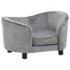 vidaXL Hundesofa Grau 69x49x40 cm Pl&uuml;sch