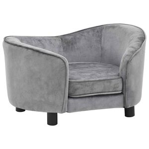 vidaXL Hundesofa Grau 69x49x40 cm Pl&uuml;sch