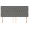 vidaXL Kopfteil Dunkelgrau 200 x 7 x 118/128 cm Stoff