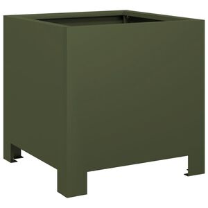 vidaXL Pflanzk&uuml;bel Olivgr&uuml;n 30x30x30 Stahl