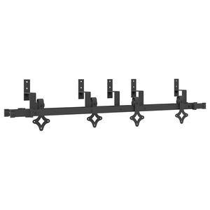 vidaXL Schiebet&uuml;rbeschlag-Set 152,5 cm Stahl Schwarz