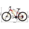vidaXL Mountainbike 21 Gang 27,5 Zoll Rad 38 cm Rot