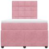 vidaXL Boxspringbett mit Matratze Rosa 120x200 cm Samt