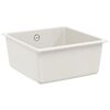 vidaXL Waschbecken Wei&szlig; 430 x 460 mm 80% Quarz und 20% Harz