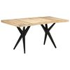 vidaXL Esstisch 160x80x76 cm Raues Mangoholz