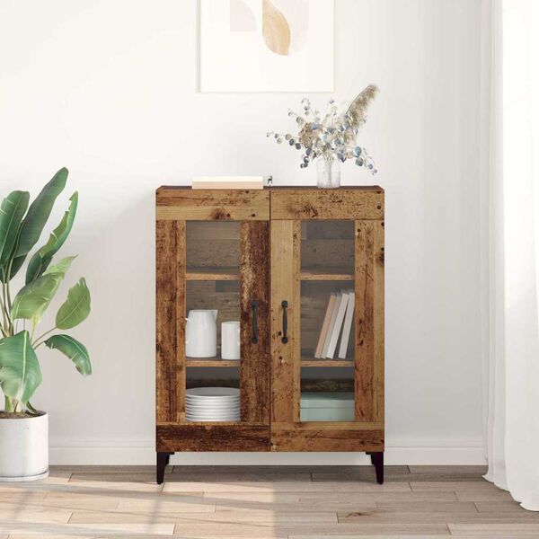 vidaXL Sideboard Altholz 69,5 x 34 x 90 cm Verbundholz und Eisen