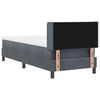 vidaXL Boxspringbett mit Matratze Dunkelgrau 200 x 80 cm Samt