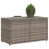 vidaXL Gartenschrank Grau 110x55x60,5 cm Poly Rattan