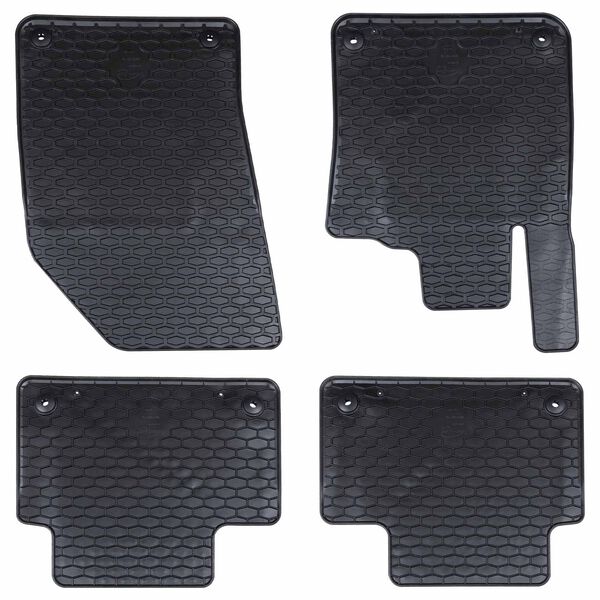 vidaXL Autofu&szlig;matte 4 pcs Schwarz Gummi