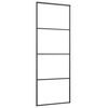 vidaXL Schiebetür mit Beschlag 76x205 cm ESG-Glas & Aluminium