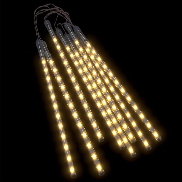 vidaXL LED Meteor-Lichter 8 Stk. 30 cm Warmwei&szlig; 192 LEDs