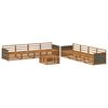 vidaXL Outdoor-Sofagarnitur 9 pcs Natur Massivholz Akazie