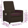 vidaXL Massagesessel Elektrisch Dunkelbraun Stoff