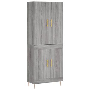 vidaXL Highboard Grau Sonoma 69,5x34x180 cm Holzwerkstoff