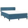 vidaXL Boxspringbett mit Matratze Dunkelblau 140x210 cm Samt