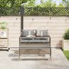 vidaXL 3-tlg. Garten-Essgruppe mit Kissen Beige Poly Rattan