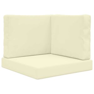 vidaXL Sofakissen f&uuml;r drau&szlig;en 3 pcs Creme Polyester