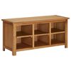 vidaXL Schuhregal 90x37x45 cm Eiche Massivholz