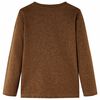 Kinder-Langarmshirt Cognac Melange 128