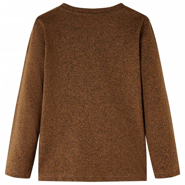Kinder-Langarmshirt Cognac Melange 128