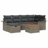 vidaXL Gartensofa-set 7 stk. Grau Poly Rattan