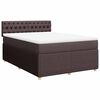 vidaXL Boxspringbett mit Matratze Dunkelbraun 140x190 cm Stoff