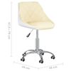 vidaXL Esszimmerst&uuml;hle 2 Stk. Drehbar Creme und Wei&szlig; Kunstleder