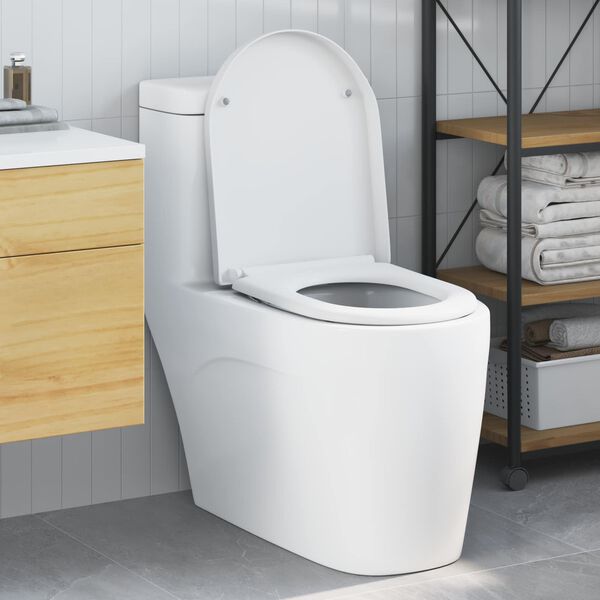 vidaXL Toilettensitz Wei&szlig; 49 x 36 x 4 cm Duroplast