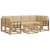 vidaXL Outdoor-Sofagarnitur 7 stk. Wei&szlig; und Beige