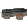 vidaXL Gartensofa-set 8 stk. Grau Poly-Rattan