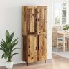 vidaXL Highboard 2 pcs Altholz Engineered Wood und Glas