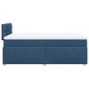 vidaXL Boxspringbett mit Matratze Blau 120x190 cm Stoff