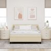 vidaXL Boxspringbett mit Matratze Creme 140 x 190 cm Stoff