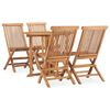 vidaXL 5-tlg. Garten-Essgruppe Klappbar Massivholz Teak