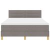 vidaXL Boxspringbett mit Matratze Taupe 160 x 200 cm Stoff