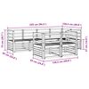 vidaXL Sofagarnituren 7 pcs Natur Massivholz Akazie