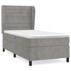 vidaXL Boxspringbett mit Matratze Hellgrau 80x200 cm Samt