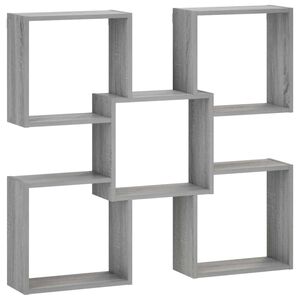 vidaXL Wandregal Sonoma-Grau 99,5 x 17 x 91 cm Holzwerkstoff