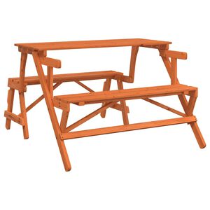 vidaXL Picknicktisch mit B&auml;nken 2-in-1 Massivholz Tanne