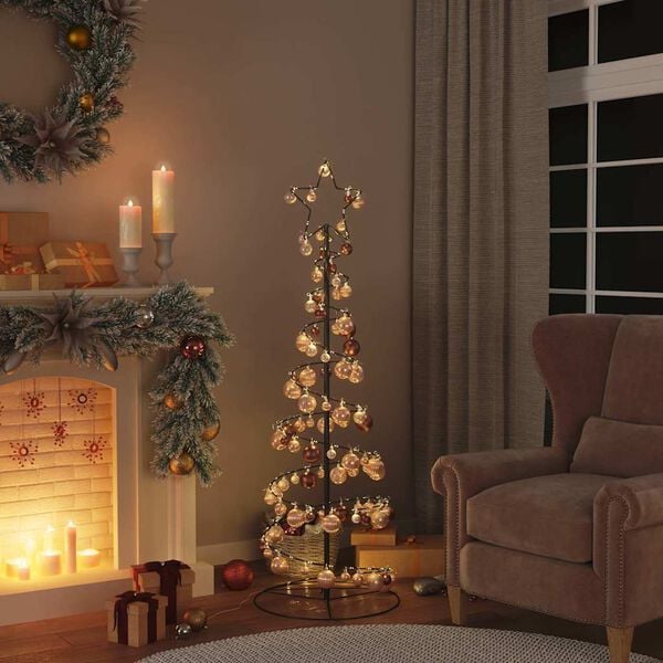 vidaXL Weihnachtskugeln 100 Stk. Champagner und Dunkelbraun &Oslash;3/4/6 cm