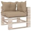 vidaXL 4-tlg. Garten-Lounge-Set aus Paletten mit Kissen Kiefernholz