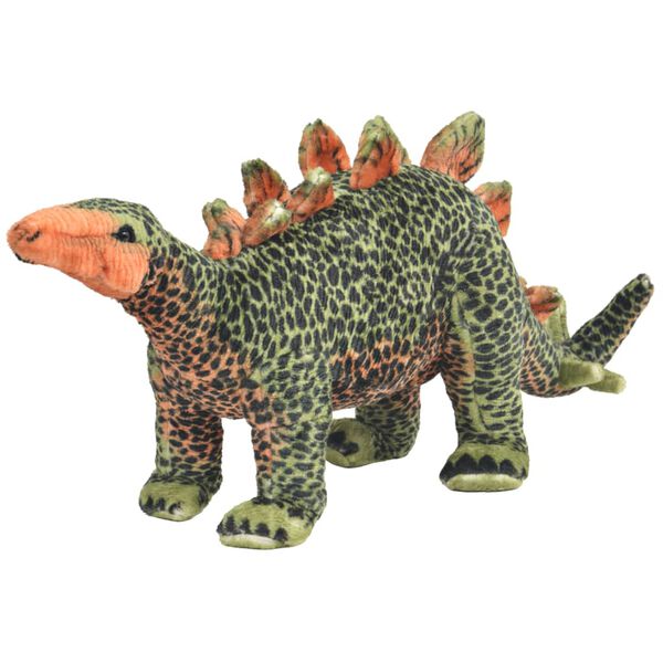 vidaXL Pl&uuml;schtier Stegosaurus Stehend Pl&uuml;sch Gr&uuml;n und Orange XXL