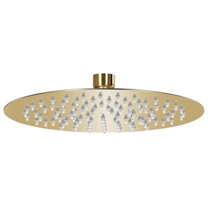 vidaXL Regenbrause Edelstahl 20 cm Rund Golden